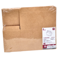 Pomei 博美 牛皮無印紙盒, 10入/包, 寬145 x 高90 x 側70(mm), NO:24, 1包