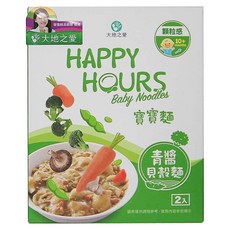 HAPPY HOURS 寶寶麵 青醬貝殼麵，適合10個月以上嬰幼兒, 300g, 1盒