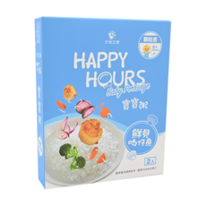 HAPPY HOURS 寶寶粥套裝, 100%無添加, 鮮貝吻仔魚, 300g, 1盒
