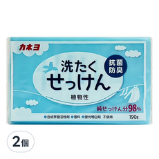 Kaneyo 除臭抗菌洗衣皂 190g 2入組-天然植物性配方，溫和除菌，深層清潔, 2個