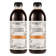 Marnis哥倫比亞冷萃咖啡原液, 1L, 2個, 1入