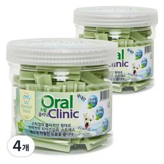 오랄클리닉 반려동물 덴탈껌 300g, 청사과, 4개