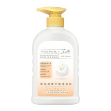 PON PON 澎澎 沐浴乳 養膚平衡, 溫和保濕 低刺激配方 幼兒肌/乾敏肌適用, 600g, 1瓶