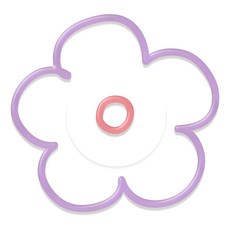 핫티몰 보라꽃 프린팅 투명 아크릴 휴대폰 스마트톡, 1개