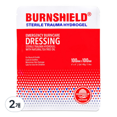 BURNSHIELD 하이드로겔 드레싱 재생밴드, 2개 - 화상거즈