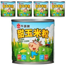 牛頭牌 甜玉米粒, 顆粒飽滿 脆甜多汁 真空封罐 易開罐包裝, 340g, 5罐