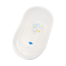 PUKU 藍色企鵝 Smile嬰兒澡盆 27.5L 0-3歲寶寶適用 100%台灣製造, 白色, 1個