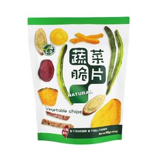 口福不淺 台灣蔬菜脆片, 嚴選台灣當季蔬菜製成, 低油量, 不添加防腐劑, 不添加人工色素, 40g, 1包
