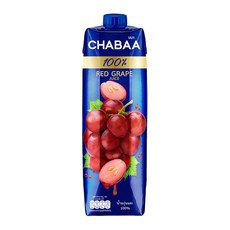 CHABAA 啜吧 100%紅葡萄果汁, 泰國原裝進口, 1000ml, 無色素無香料, 1L, 1瓶