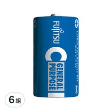 Fujitsu 富士通 2號碳鋅電池, 無汞無鎘無鉛 環保無毒, 2顆, 6組
