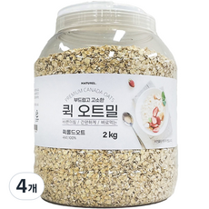 나뚜렐 바쁜아침 부드럽고 고소한 퀵 오트밀, 2kg, 4개