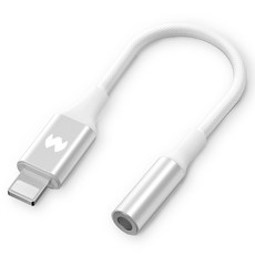 GOOSPERY Lightning iPhone 8pin耳機轉接頭, 白銀