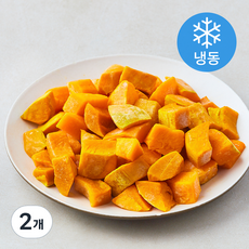 무농약 인증 단호박 죽용 (냉동), 2개, 500g