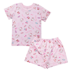 ONEDER 旺達棉品 兒童款 Hello Kitty 凱蒂長袖套裝, 120cm, 100%棉, 凱蒂