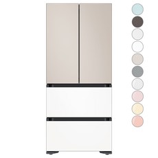 [색상선택형] 삼성전자 비스포크 김치플러스 키친핏 4도어 냉장고 420L 방문설치, 새틴