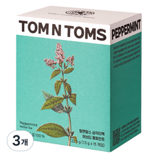 탐앤탐스 페퍼민트 삼각티백, 1.5g, 3개, 15개입