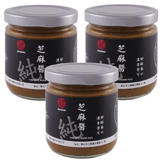 真老 純白芝麻醬，精選白芝麻，200公克, 200g, 3罐