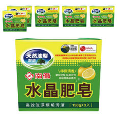 南僑水晶 水晶肥皂 檸檬清香, 450g, 6盒