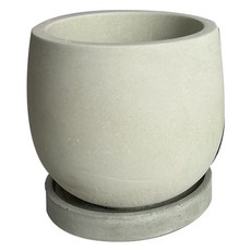 特大圓底花盆, 15.5 x 13cm, 水泥白, 1個