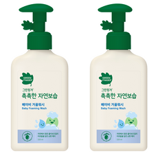 그린핑거 촉촉한 자연보습 베이비 거품워시, 320ml, 2개
