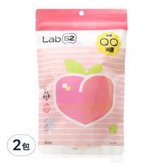 Lab52 齒妍堂 無糖QQ糖 水蜜桃口味 87.5g 2包入 寶寶健康零食, 水蜜桃, 2包