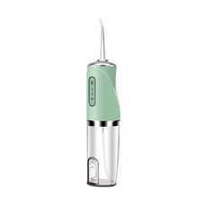 BH132 電動沖牙器, 主機+USB充電線+4個噴嘴, IPX7防水, BH123, 綠色