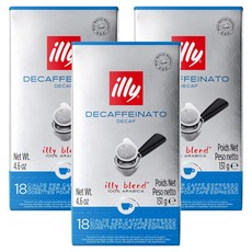 illy 意利 Pod 無咖啡因膠囊咖啡, 7.2克, 3個, 18入