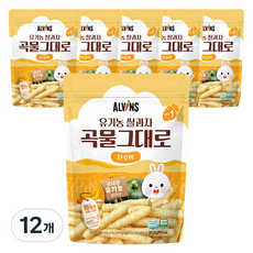 엘빈즈 유기농 쌀과자 곡물그대로, 25g, 12개, 단호박