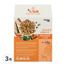 닥터 소프트 노련견용 치킨 장건강 소프트사료, 닭, 1.2kg, 3개