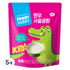 푸디버디 유아용 한우 사골곰탕, 180g, 5개 180g × 5개 섬네일