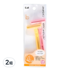 貝印 Kai 除毛刀 HK-0465, 2支2組, 女用除毛刀, 安全舒適, 輕鬆除毛, 2支, 2組