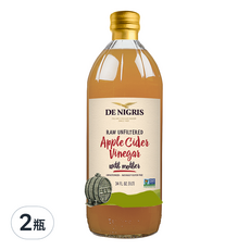 De Nigris 德尼格斯 未過濾蘋果醋, 34 FL OZ (1 LT), 義大利產, 1L, 2瓶