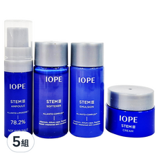 IOPE 艾諾碧 極萃新生旅行四件組 (化妝水15ml + 乳液15ml + 安瓶精華5ml + 乳霜5ml) 5組