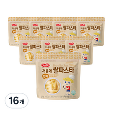 베베스트 유아용 처음에 쌀파스타 현미 100g, 16개