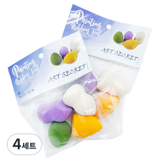 Art Secret 藝術家的秘密 模板繪畫海綿刷 4種組 PP-04, 4組