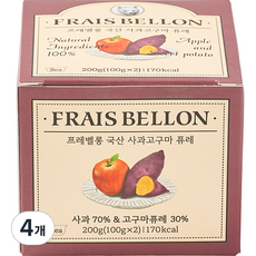 프레벨롱 과일 퓨레 100g x 2p, 혼합맛(사과/고구마), 4개