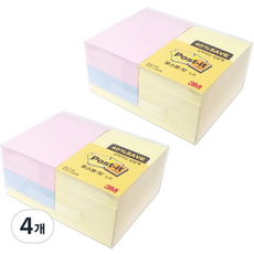 포스트잇 노트 알뜰팩 656-10A, 혼합색상, 4개
