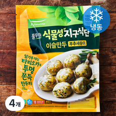 풀무원 식물성 지구식단 이슬만두 부추새송이 (냉동), 1.02kg, 4개
