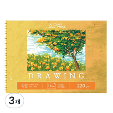 DOOSUNG PAPER Art Prince繪圖春季素描本 220g D01, 3個, 14張, 4 開