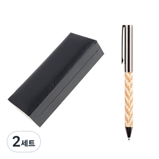 꼼꼬미 스네이크 패턴 펜 1.0mm, 래틀(볼펜), 단일색상(케이스), 2세트