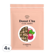 커들펫스푼 강아지 대용량 간식 도넛츄, 크렌베리, 200g, 4개