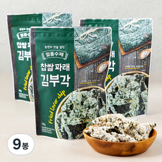 주일 일품수제 찹쌀 파래 김부각, 9봉, 50g