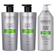 케라시스 두피 클리닉 단백질 플로럴파우더 향 샴푸 750ml 2p + 컨디셔너 750ml, 1개 1세트
