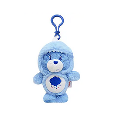 Care Bears 療癒立體造型絨毛公仔鑰匙圈掛飾 兔子款 恐龍款, 18cm, 恐龍藍, 1個