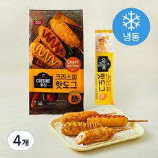 동원 퀴진 크리스피핫도그 (냉동), 80g, 5개입, 4개