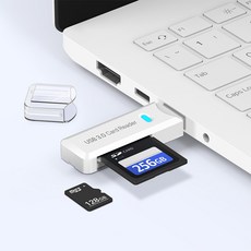 홈플래닛 USB 3.0 SD카드 리더기, RD-A01, 화이트, 1개 - 이미지 3