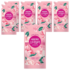 Saffron Care Style除臭衣物柔軟精 淡淡香 補充包, 400ml, 6個