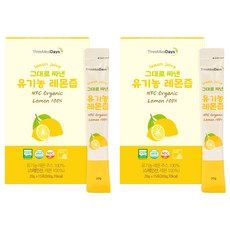 트리밀데이즈 그대로 짜낸 유기농 레몬즙 15p, 300g, 2개