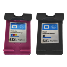 NEXTPAGE 台灣榮工 高容量 墨水匣 Set, 63XL, 適用於HP DeskJet/Envy/OfficeJet, 黑色 + 彩色, 1組