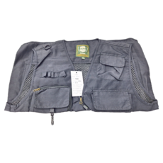 釣魚背心, XL/2XL, 聚酯纖維 尼龍材質, 450g, 黑色